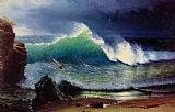 Albert Bierstadt - The Shore of the Turquoise Sea painting